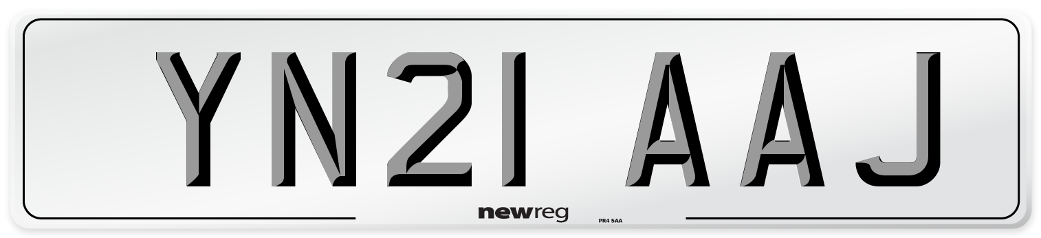YN21 AAJ Number Plate from New Reg